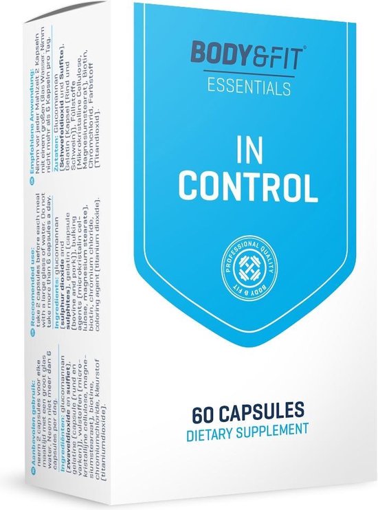Pillen Tegen Hongergevoel - Body & Fit Glucomannan - Dieetsupplement / Supplement voor gewichtsverlies - 60 capsules - 44,6 gram per capsule