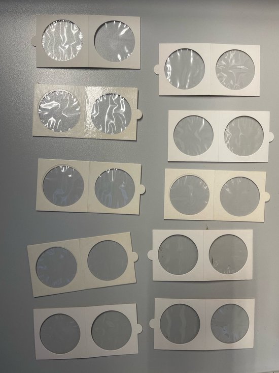 Hartberger 100 Cadres 27,5 Mm Pour Monnaies - Autocollants Système, Dimensions 50x50mm
