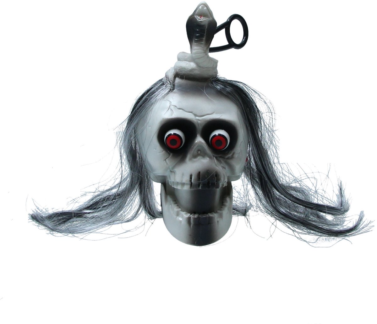 Halloween hangdecoratie pop - Horror decoratie doodskop - hangend - 17 cm