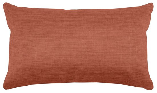 Coussin décoratif textile en tissu Bea - terracotta - 30 x 50 cm - coussins de banc - coussins d'assise - intérieur/extérieur - polyester