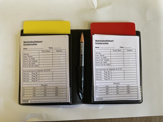 Losse kaartenset: - Voetbal - Scheidsrechter - Rood/Geel