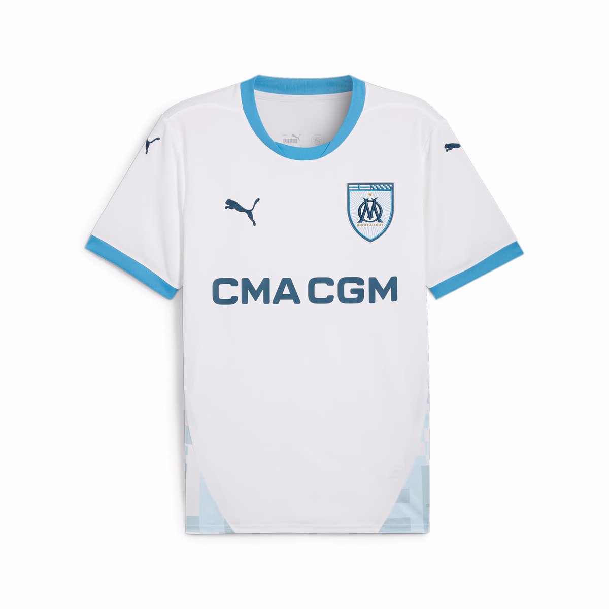 Puma Olympique Marseille Home T-shirt Met Korte Mouwen Wit