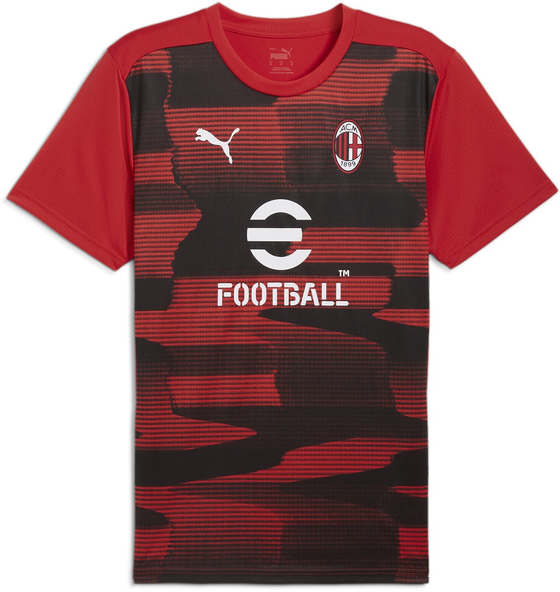 Puma Ac Milan 24/25 Voor De Wedstrijd T-shirt Met Korte Mouwen Rood M Man,Vrouw
