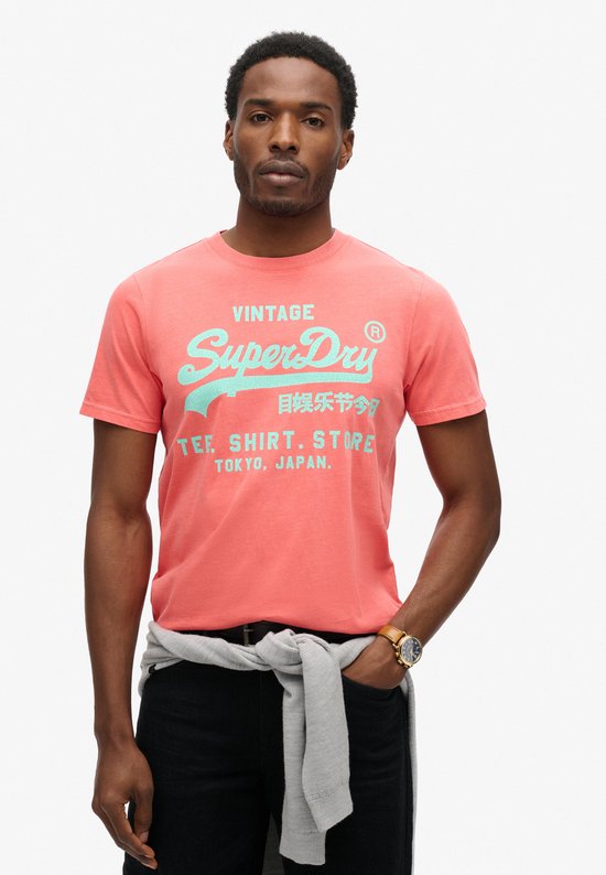 Superdry - Neon Vintage Logo T-shirt - Heren - T-shirts