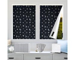 Tijdelijke Verduisteringsgordijn 300×145cm Draagbare Rolgordijn Zonder Boren met Klittenband en Zelfklevende Tapes