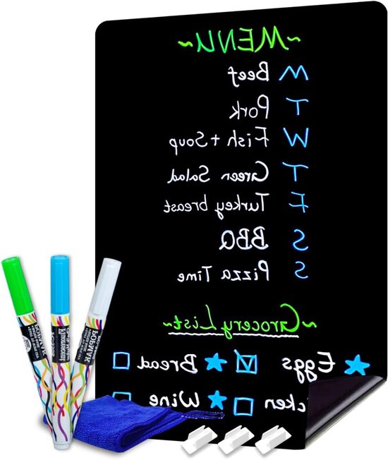 CUHIOY Magnetische weekplanner voor koelkast, A3