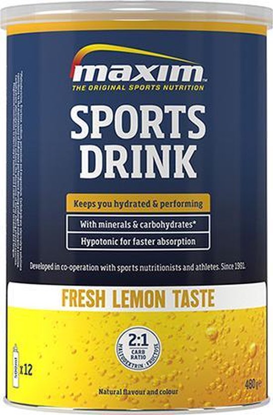 Maxim Hypotonic Sports Drink - Fresh Lemon - 480 gram