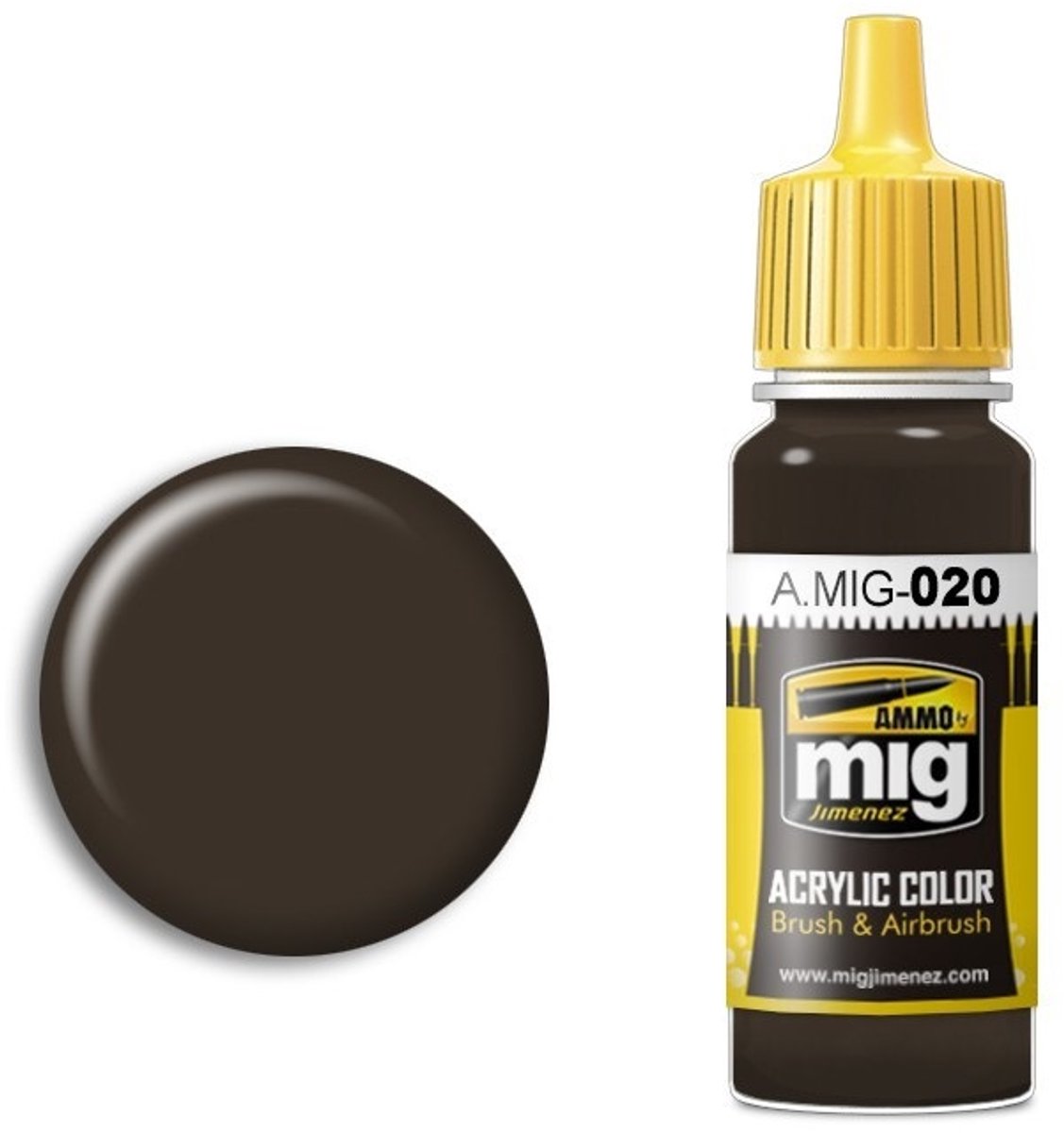 AMMO by Mig Jimenez Hobbyverf Acrylverf - MIG 0020 6K Russian Brown - Acryl Verf flesje - 17 ml