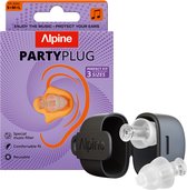 Alpine PartyPlug Oordoppen voor Festivals en Feesten - Nieuw & Verbeterd - 19dB Gehoorbescherming voor Muziek & Concerten - Hoge Muziekkwaliteit - Herbruikbare Oordopjes - 3 Maten S/M/L - Incl. Premium filter & opbergcase - Transparant