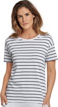 Schiesser - Dames - T-Shirt Grijs Gestreept - Grijs - 44