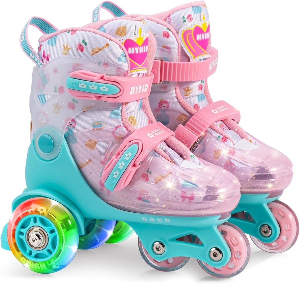 Rolschaatsen voor Meisjes met Verstelbare Maten en Lichtgevende Wielen