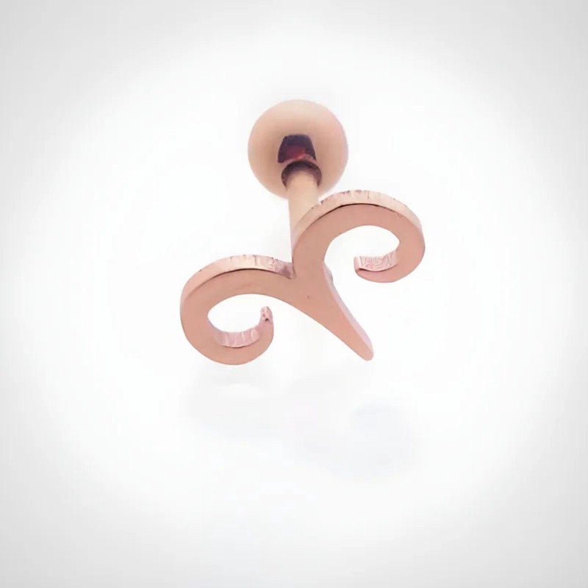 Aramat Jewels | Piercings | Rosé Fantasie Helixpiercing 7x9mm | | | |10mm | Staal | Volwassenen | Verkleurd niet