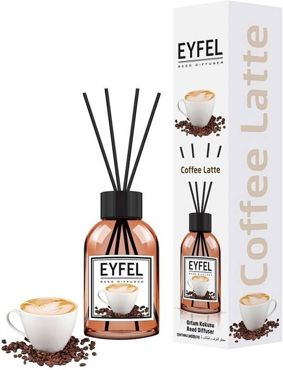 EYFEL PERFUME - Geurverspreider Coffee Latte 120 ml - Heerlijke Geurverspreider - Kamergeur -Coffee Latte
