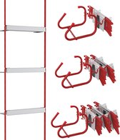 NAIZY Vuurvaste touwladder 4,5 m brandladder reddingsladder hangladder voor 2 stokken vluchtladder met intrekbare haak tot 450 kg dragen