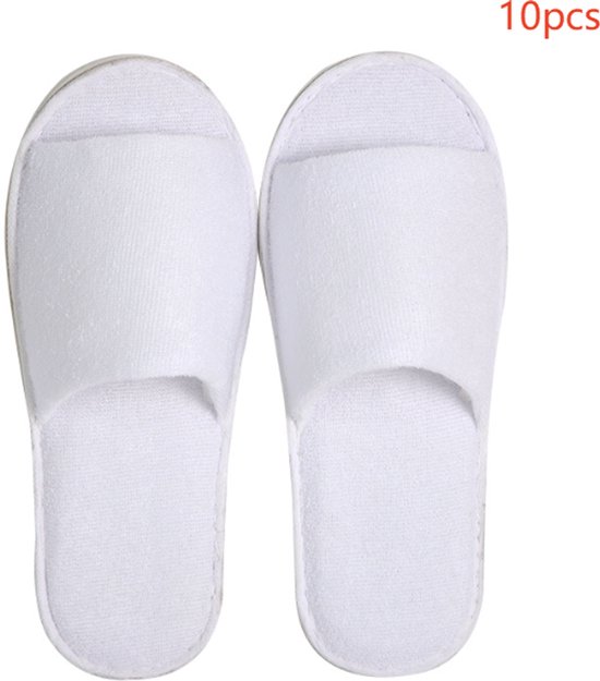10-delige set 28x11cm spa slippers, los, antislip, individueel verpakt, hotel slippers, reisgemak faciliteiten, ultra zachte wegwerp gast slippers