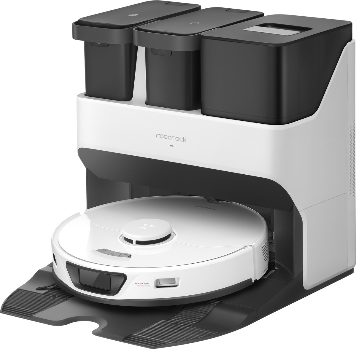 Roborock S7 Max Ultra Robotstofzuiger Wit met Auto Leeg Wassen Vullen Dock Warme Lucht Drogen 5500Pa Zuigkracht Aangepaste Reiniging Routines (Van S7 Pro Ultra Upgrade)