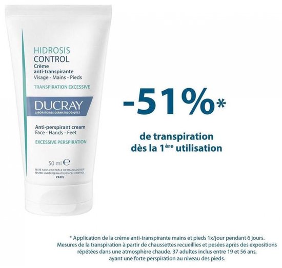 Ducray Deodorant Hidrosis Control Crème Multizones 50ml