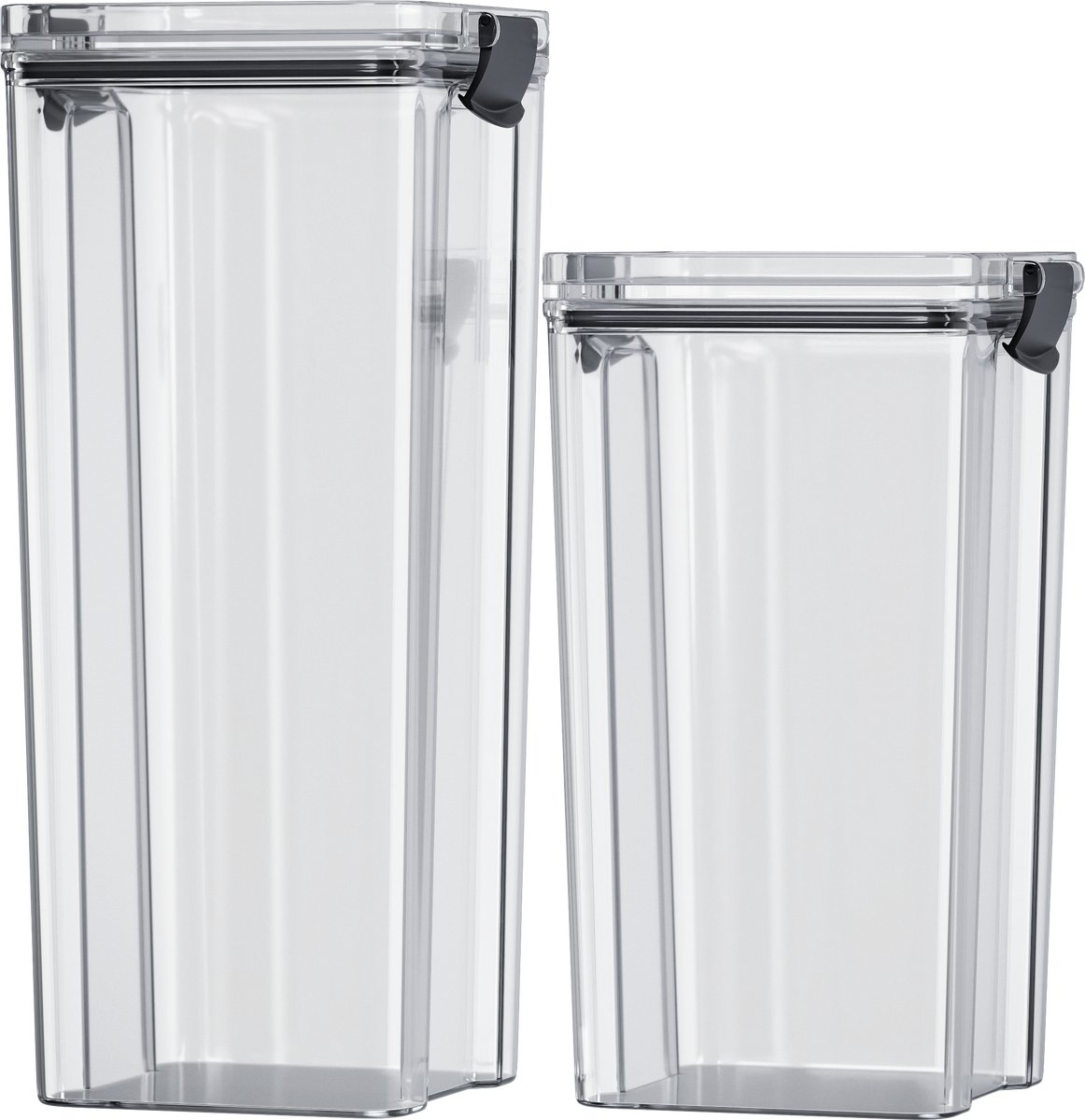 Selotus - Set van 2 Luxe BPA-vrije Voorraadpotten met Deksel - Luchtdichte Voorraadbussen voor Keuken en Organisatie - Snoeppotten en Opbergpotten - Complete Set Food Containers
