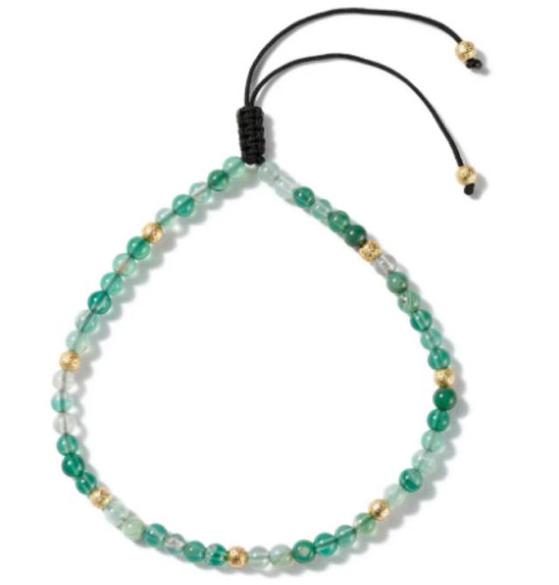 JP Family Jewelry - Enkelband - Edelsteen - Groene Agaat - Verstelbaar