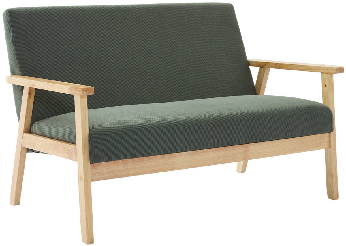 sweeek - Tweezits bankje van hout met corduroy zitting - isak