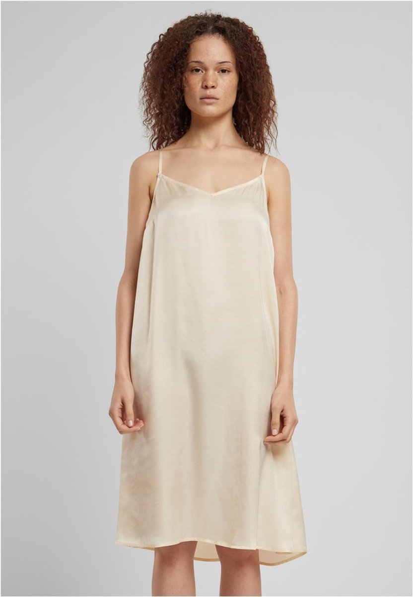 Urban Classics Viscose Satin Slip Korte jurk L Beige