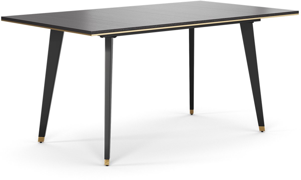Vicco Eettafel Goldamo, Zwart, 160-200 x 90 cm Uitschuifbaar
