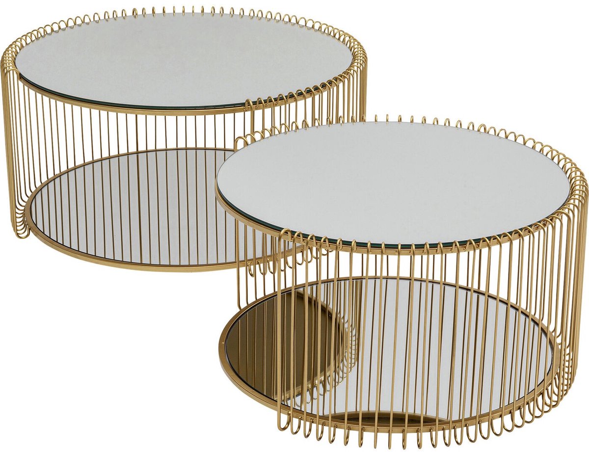Salontafel Wire Double messing (2/Set) Kare Design