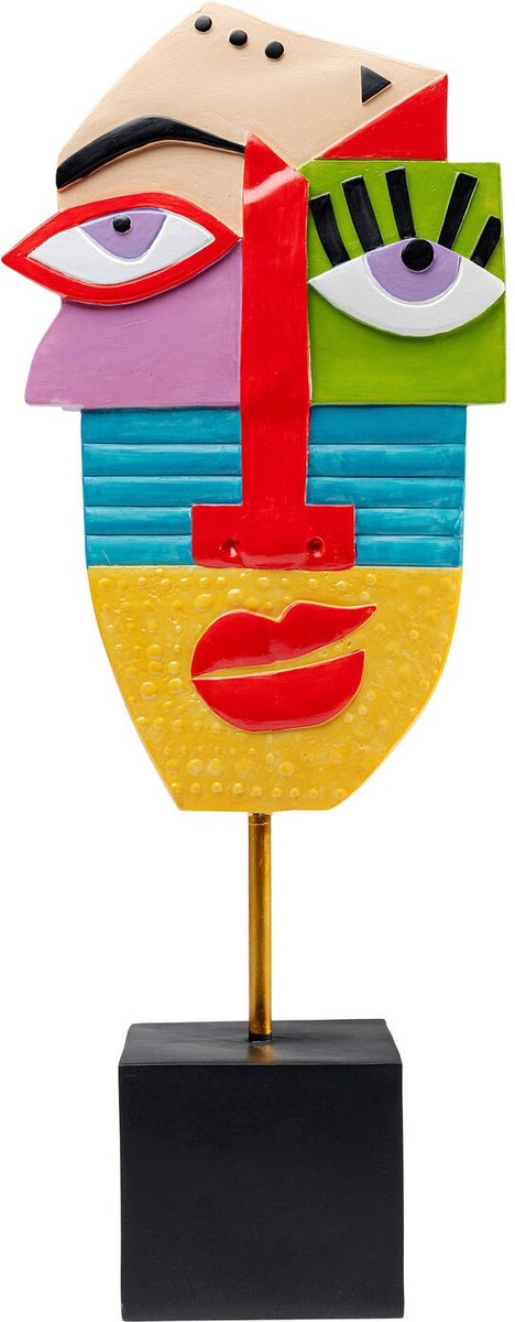 Kare Decofiguur Abstract Face Multicolour 52cm