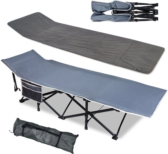 Mojawo Veldbed met stalen frame campingbed 190x62x42cm