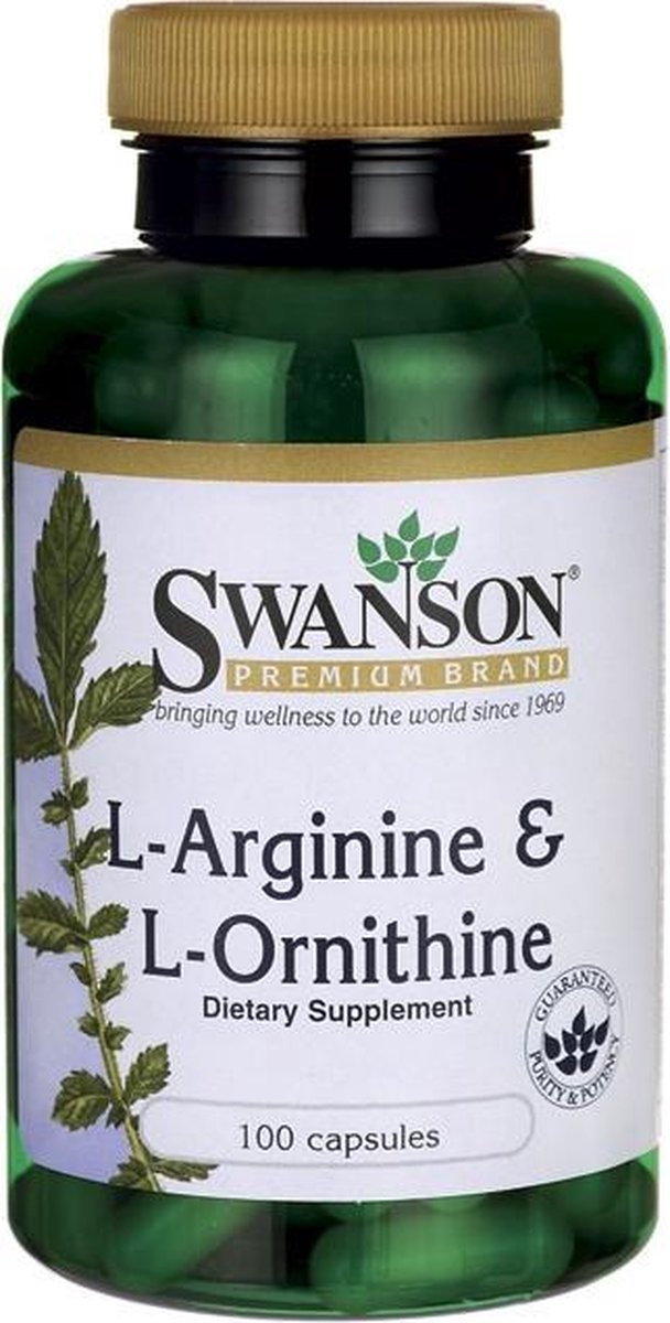 Goedkoopste Swanson Health L-Arginine & L-Ornithine - Aminozuren - 100 capsules