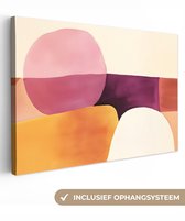 Canvas schilderij 150x100 cm - Exclusieve wanddecoratie Vormen - Abstract - Kleurrijk - Muurdecoratie woonkamer - Slaapkamer decoratie - Kamer accessoires - Schilderijen op canvas