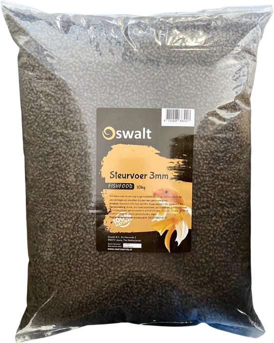 Oswalt Steurvoer - 10kg - 3mm - Vissenvoer