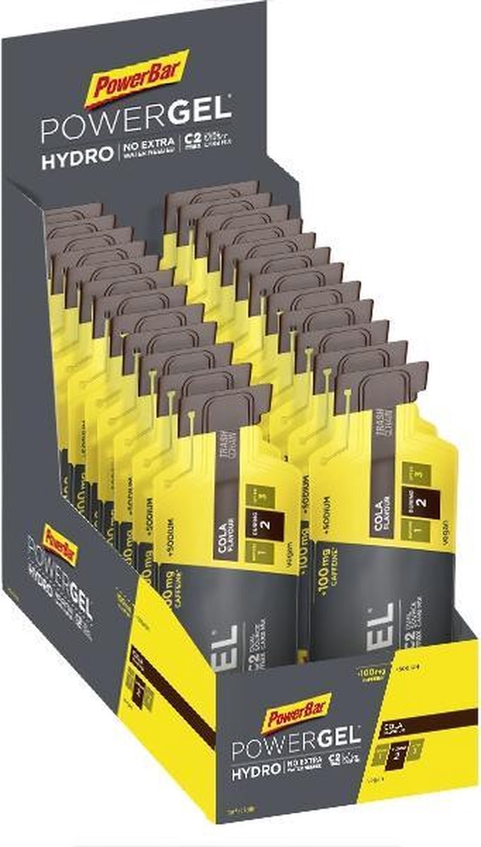Goedkoopste Powerbar PowerGel Hydro - Energiegel - Sportgel met Cafeïne - 24 stuks (1600 gram) - Cola
