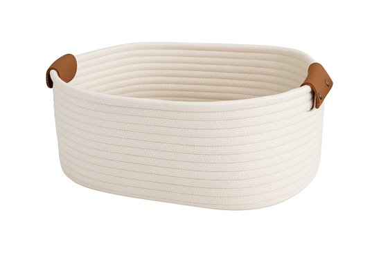 Piek- panier Panier de rangement (avec) - Paniers de Ranger - Paniers respectueux de l'environnement - panier de rangement speelgoed - Katoen- panier de rangement chambre d'enfant - panier de rangement rond -