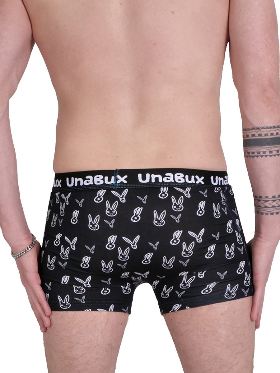 Unabux Boxer BLACK WHITE RABBIT