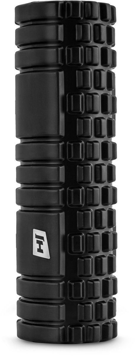 Hop-Sport Fasciarol HS-A045YG – Massage Foam Roller met Golfstructuur, 45x14 cm, Medium Hardheid voor Spierherstel (Zwart) thumbnail 4