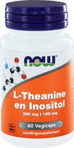 Now Foods - L-Theanine en Inositol - 200 mg L-theanine per Capsule - 60 Vegicaps