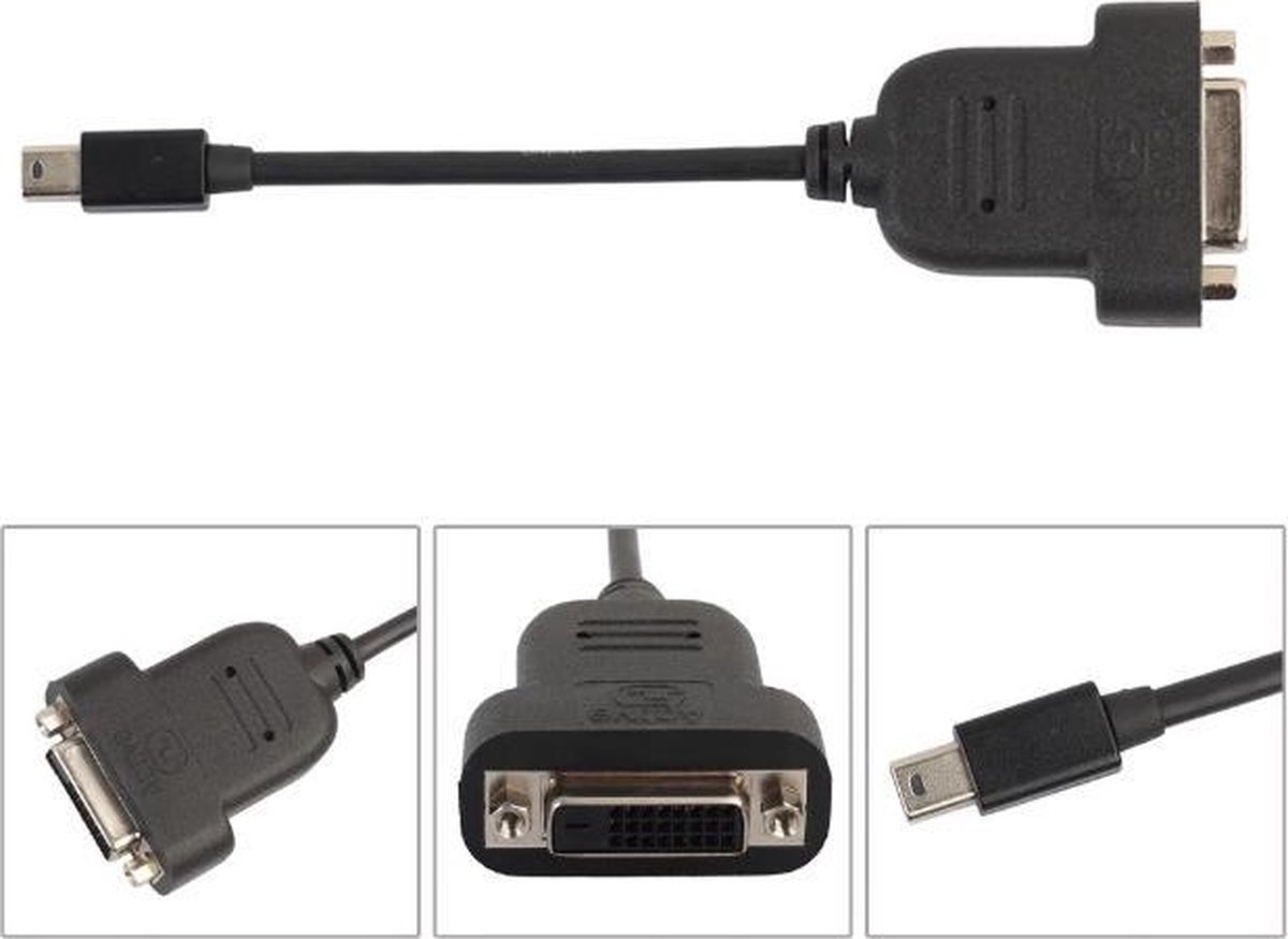 Mini DisplayPort 1.1 naar DVI actieve adapter (1920 x 1200) / zwart 0