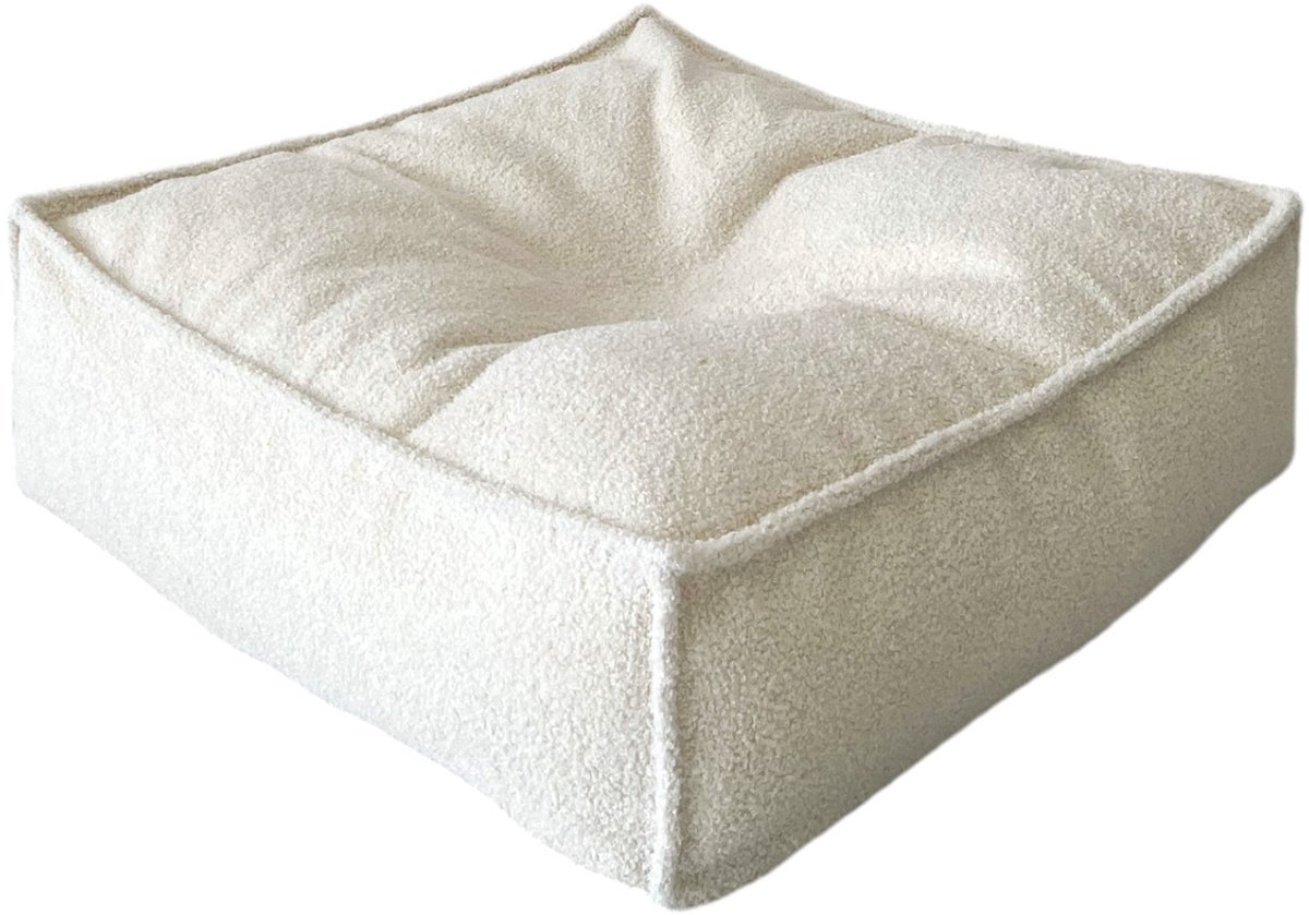 Bouclé Ottoman Kinderpoef - Creme Creme