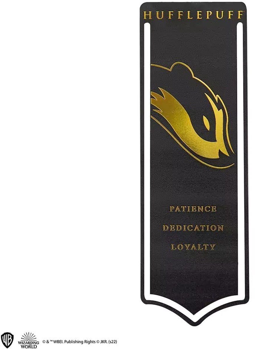 Cinereplicas Hufflepuff / Huffelpuf Crest / Wapen Metal Bookmark - Harry Potter