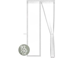 O'DADDY® Deurgordijn Deluxe FIBER - Magnetisch Vliegengordijn - Voor Nieuwbouw en Standaard Deuren - Eenvoudige Installatie - Deurhor Wit - 92x210 cm