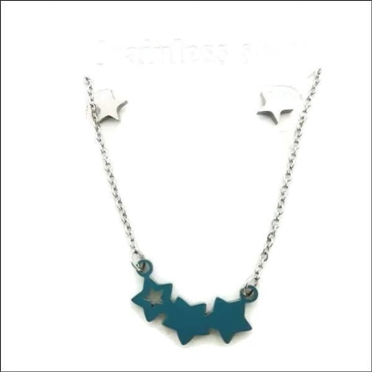 Aramat Jewels | Sieradensets | Sterrenhemel Sieradenset - Stalen Sterren Oorbellen | | | | | | | Verkleurd niet