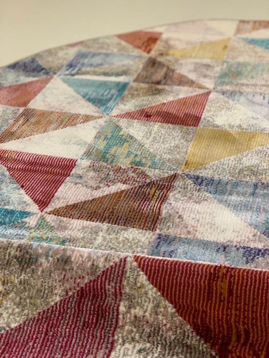 Picasso Rond Vintage Abstract Vloerkleed Multi- 200 CM Ø