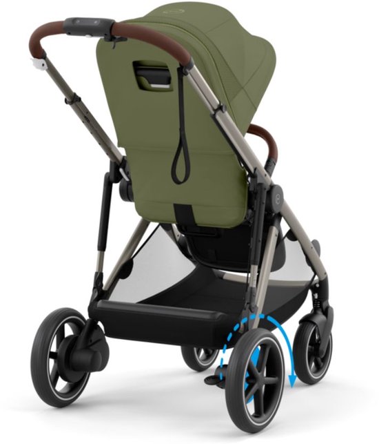 Cybex e-Gazelle S - Kinderwagen - Moss Green - Taupe Frame — afbeelding 4