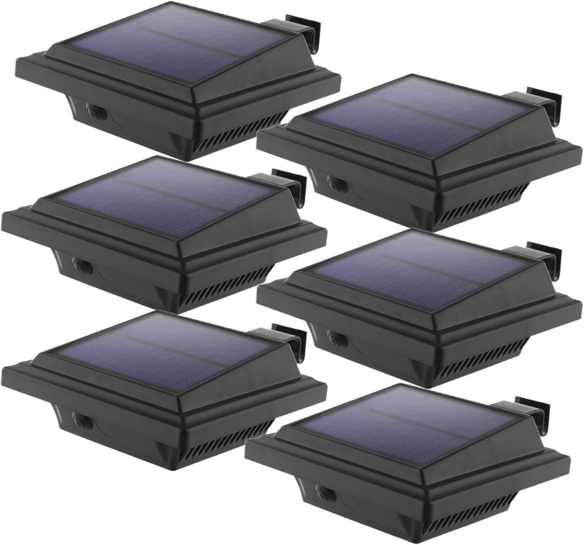 Zonne-energie Led-dakgootverlichting - Warm Wit Licht, Set van 6