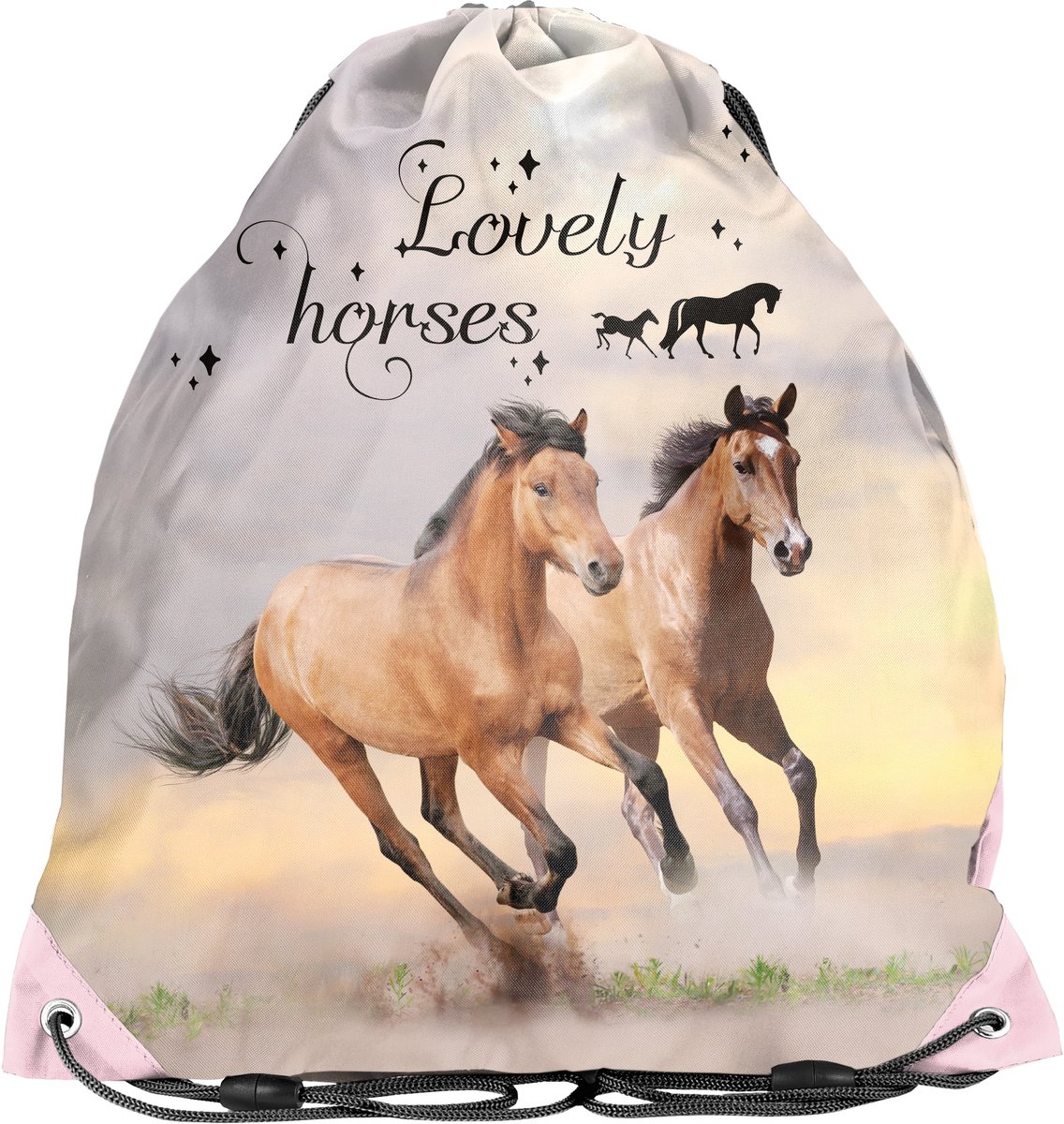 PASO Gymtas Zwemtas Paarden - 45 x 34 cm - Polyester