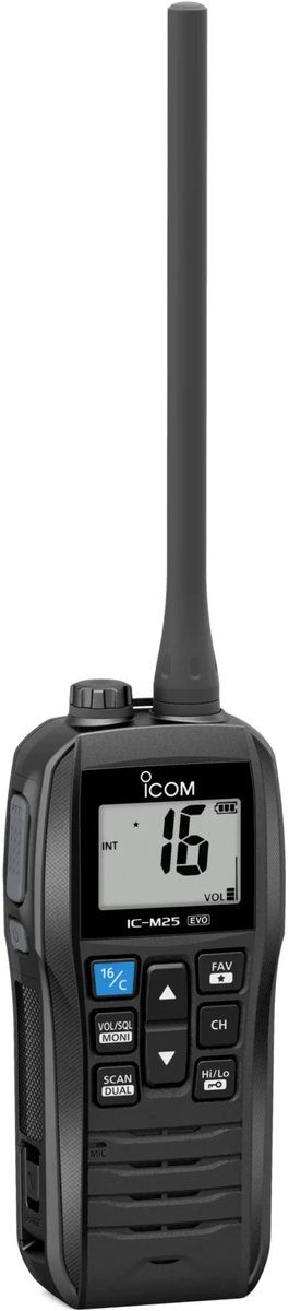 Icom IC-M25 Euro EVO Handheld marifoon Zwart Model 2025 USB