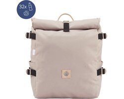 The BlueWave Collective – Rugzak van Gerecycled Plastic – Roltop Laptop Rugzak 15,6 inch – Rugtas 20 tot 28L – Waterdicht en duurzaam - Re.32 Cycle – Grijs