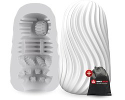 Quick Relief Egg Stroker™ - Masturbator ei - Pocket Pussy - Aftrek Eitje - Sex Toy voor Mannen - Wit