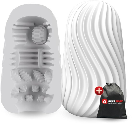 Quick Relief Egg Stroker™ - Masturbator ei - Pocket Pussy - Afrek Eitje - Sex Toy voor Mannen - Wit